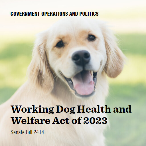 S.2414 118 Working Dog Health and Welfare Act of 2023