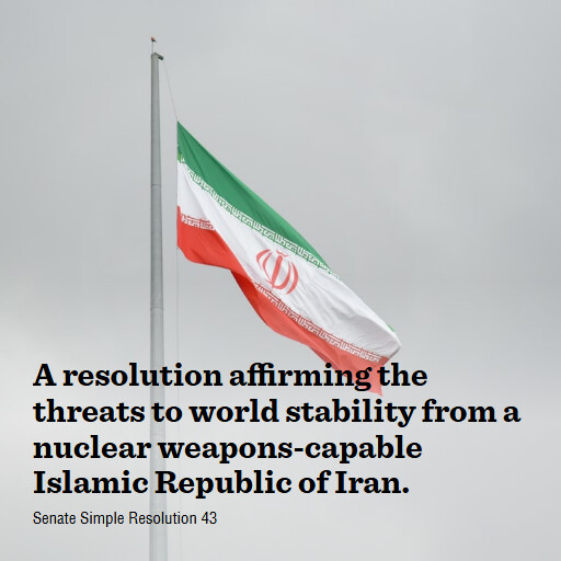 S.Res.43 119 A resolution affirming the threats to world stability from a nuclear weaponscapable Islami