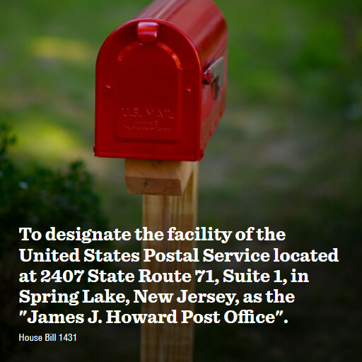 H.R.1431 119 To designate the facility of the United States Postal Service located at 2407 State Route 