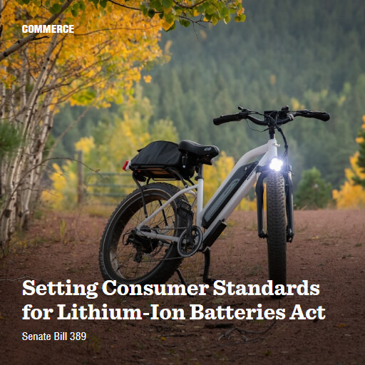 S.389 119 Setting Consumer Standards for LithiumIon Batteries Act