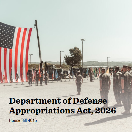 H.R.4016 119 Department of Defense Appropriations Act 2026