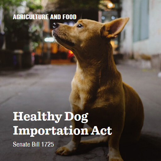 S.1725 119 Healthy Dog Importation Act