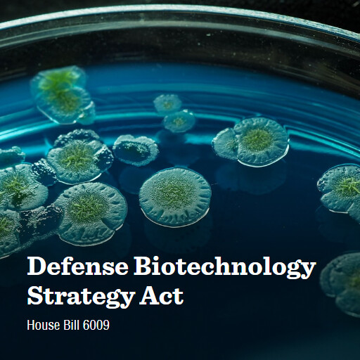 H.R.6009 119 Defense Biotechnology Strategy Act